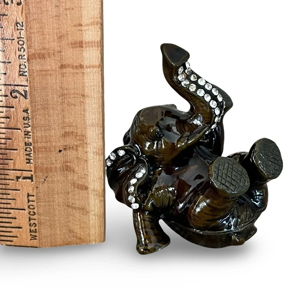 Baby Elephant Crystal Trinket Box
